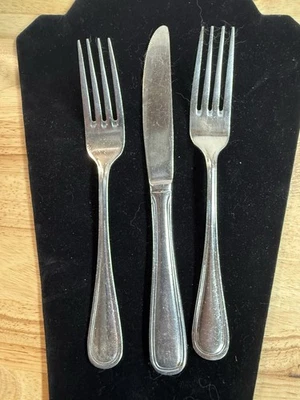 Walco cubiertos de acero inoxidable 2 tenedores 1 cuchillo de mantequilla  Foto 1 de 3