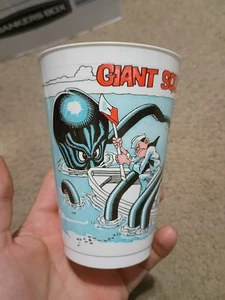 Calamari giganti tazza plastica 7-11 vintage anni 70 usata bella vedi foto HH - Foto 1 di 6