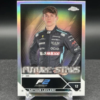 Arthur Lecler 85 Refractor F2 2023 Chrome Topps F1 Card - Image 1 of 2