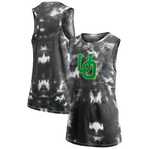 Women's Fanatics Black Oregon Ducks Sport Resort Tie-Dye Tank Top - Picture 1 of 3