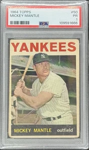 Mickey Mantle 1964 Topps Baseball Yankees #50 PSA 1 - Bild 1 von 2