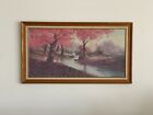 Autumn Mountain Stream By Harland Young 1924-2015 Picture Framed Wall Art