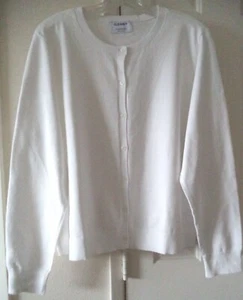 Great Basic! Old Navy White Light Weight Cardigan Sweater M XL 1X XXL 2X 3X 3XL - Picture 1 of 7
