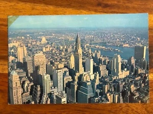 Looking Northeast Empire State Building New York Plastichrome Postcard Unposted - Picture 1 of 4