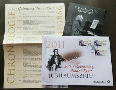 [SJ] Germany Birth Bicentenary 2011 Music (postcard + FDC) *see scan - Image 1 of 4