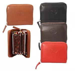 New Design Real Leather ID Credit Card Holder Wallet Pocket Case Note Cardholder - Picture 1 of 5