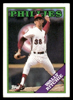 1988 Topps #494 Wally Ritchie Rookie Card Philadelphia Phillies - Image 1 of 2