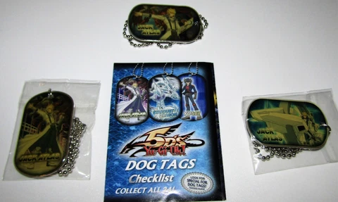 Yu-Gi-Oh 5D'S Dog Tags Bundle lot of (3) Jack Atlas #4,5 & 6 New Cover