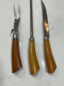 Juego de 3 asas de baquelita vintage para tallar - Imagen 1 de 13