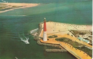 Ocean County, New Jersey Postcard Barnegat Lighthouse  About 1965       V1 - Picture 1 of 2