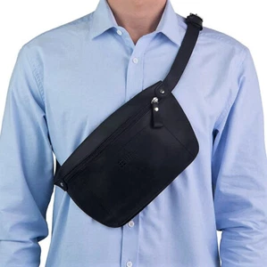 GE MARK Leather Shoulder Pack - Belt Bag - Waist Bag - for Man/Woman NEW! - Picture 1 of 5