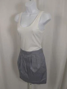 TEORÍA Mujer Punto Blanco Tank Top Polvo Algodón Azul Falda Estirada Vestido Sz S - Imagen 1 de 6