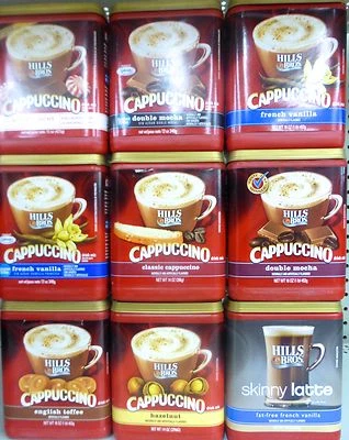 Hills Bros. White Chocolate Cappuccino,Latte, Mint Powdered mix PICK ONE