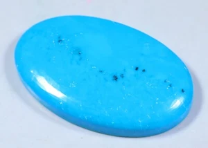 22 CT SUPERB SLEEPING BEAUTY TURQUOISE OVAL CABOCHON GEMSTONE FJ-655 - Picture 1 of 5