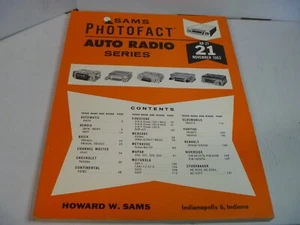 Sams Photofact Auto Radio Series AR-21 November 1963 - Zdjęcie 1 z 3