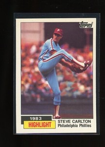 1984 Topps Tiffany #1 Steve Carlton HL  Nice See Scans