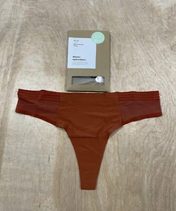 Knix Women’s Mesh Essential Thong Sz L Ginger Cookie“No Leak Proof - Picture 1 of 10