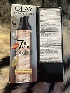 Olay Total Effects 7 n 1 cc Tone Correcting Moisturizer with SPF 15 Exp12/25 2pk - Picture 1 of 1