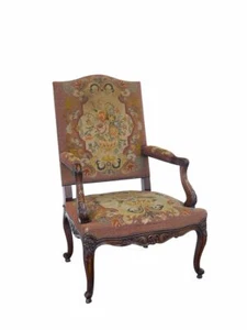 Stuhl Polsterstuhl Salonstuhl Antik Louis Philippe um 1870 Eiche B: 70cm (10442) - Bild 1 von 7