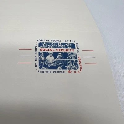 Lot of 25 US 4 Cent Postal Cards Postcards Unused 1964 Social Security - Image 1 of 3