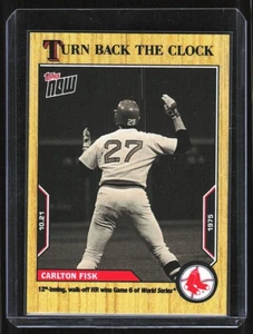 2022 Topps Now Turn Back the Clock Carlton Fisk Boston Red Sox #205 - Picture 1 of 2