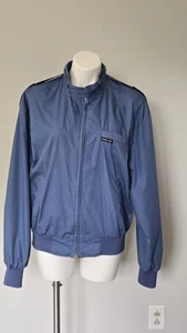 Vintage 80s Members Only Iconic Racer Jacket Mens M Blue Full Zip - Picture 1 of 19