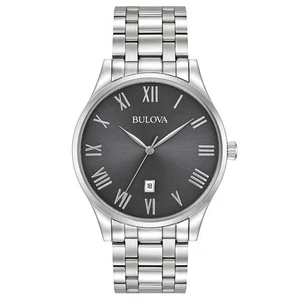 BULOVA Classic Roman Herrenuhr, Quarz, 40 mm Gehäuse, Stahlarmband - Bild 1 von 3