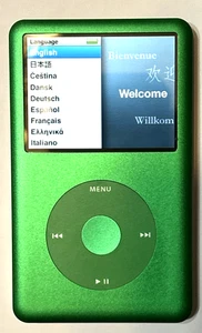 Apple IPOD CLASSIC 7th Generation 160GB SSD (MC297ll/a) MP3 Green Mega battery - Picture 1 of 9