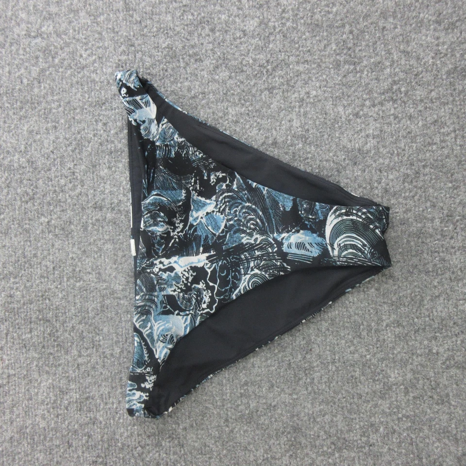 Lululemon Bikini Bottom Womens Small Black Blue Wave Print Swimwear Hipster - Image 1 of 4