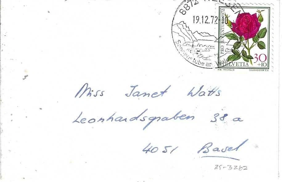 Suiza - Cubierta - a Basilea -19.12.72 (25-3262) Foto 1 de 1