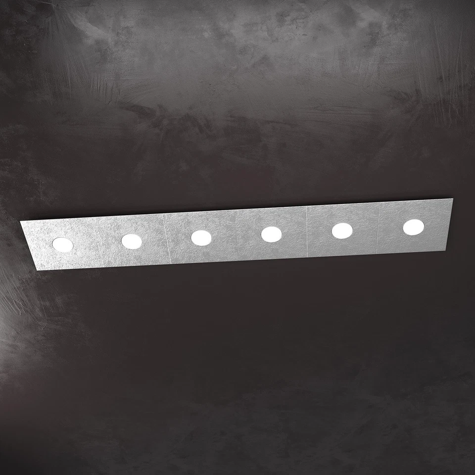 Applique Moderna Eccentric Metallo Foglia Argento 6 Luci Gx53 - Immagine 1 di 1