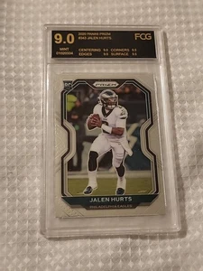 Jalen Hurts 2020 Panini Prizm Base RC #343 FCG 9 Mint SB MVP Eagles - Picture 1 of 2