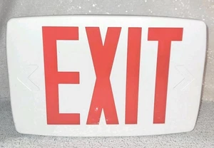 Lithonia Lighting Exit Sign - Sold For Parts. Untested. Appx 10" X 7.5" - Picture 1 of 19