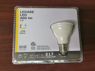 Ikea LEDARE LED Bulb 400 IM, 2700 K 6 W for Portable Table Lamp  Sealed package - Image 1 of 2