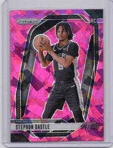 2024-25 Panini Prizm - Stephon Castle #234 Pink Ice Prizm (RC) San Antonio Spurs - Picture 1 of 2