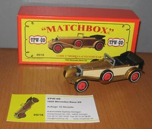Matchbox Yesteryear YPW-09 Y16 Mercedes Benz SS Coupe Gold & Cream Code 2 - Bild 1 von 11
