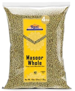Rani Green Lentils Whole 64oz (4lbs) 1.81kg Bulk - Picture 1 of 8
