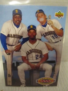 1993 Upper Deck #55 Pacific Sock Exchange ~ Ken Griffey Jr. / Buhner / Mitchell - Picture 1 of 2