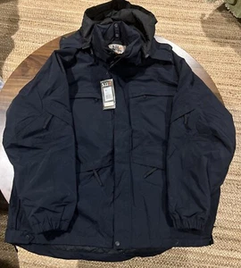 5.11 Tactical Men's 3-In-1 Parka Jacket with Liner Hood Black 48001 XL/REG NWT - Picture 1 of 7