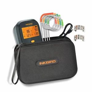 Kochthermometer WIFI BBQ Grill Smoker APP Remote 4 Sonde Tragetasche Box IBBQ-4T - Picture 1 of 12