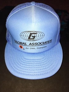 Vtg Sky Blue Trucker Cap ( Global Associates ) - Picture 1 of 4