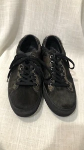ALL SAINTS Low Top Round Toe Sneaker - Black Leather Mens Size  8 US/ 41 EUR - Picture 1 of 7