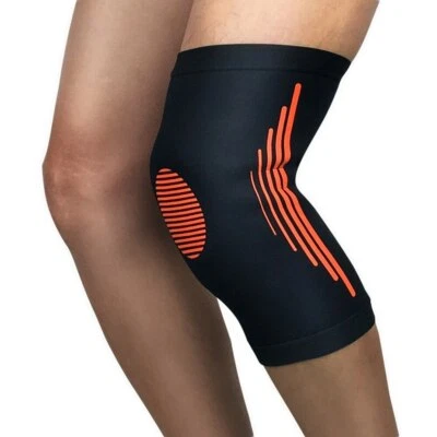 2 PCS Striped Compression Knee Pads Outdoor Sports Running Cycling Protectors - Image 1 of 4