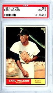 1961 Topps Earl Wilson #69 PSA 9 Red Sox 10723