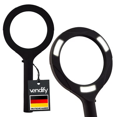 LED Lupe mit Licht | 3X Vergrößerungsglas zum Lesen | 15 LED für Senioren, Hobby