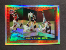 1996 TOPPS CHROME REFRACTOR #95 CHUCK KNOBLAUCH - 06082395