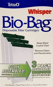 TETRA WHISPER Bio-Bag Medium Assembled Disposable Filter Cartridges ( 3 Pack ) - Picture 1 of 2