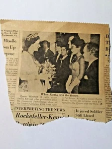 Queen Elizabeth II 1958 News Paper Eartha Kitt Charlie Drake Pat Boone London - Picture 1 of 4