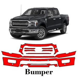 Front bumper PreCut PPF Paint Protection Film For Ford F-150 Lariat 2024-2025 - Picture 1 of 6