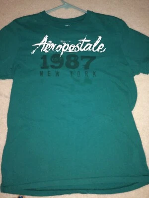 Camiseta Aqua Aeropostale masculina tamanho médio - Imagem 1 de 4